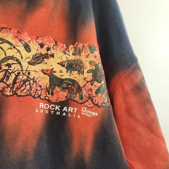 Churinga Australia Rock Art Sweatshirt Size Medium Tie Dye - Picture 3 of 13